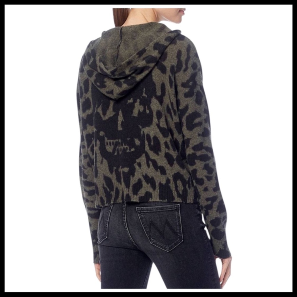 SKULL CASHMERE Carson Animal Print Hooded Sweater